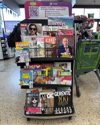 Exhibidor de producto en cadena